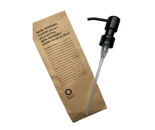 Oway - Metalen Pompdispenser -  geschikt voor 240 ml flessen - Haarverzorging online by Salon Nature