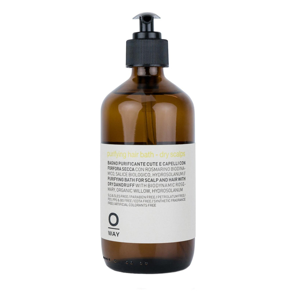 oway purifying hair bath - dry scalps 240 ml. - shampoo speciaal voor droge huid.